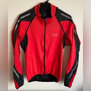 Gore Bike Wear Cycle Jacket/Jersey Black Red Size Large EUC